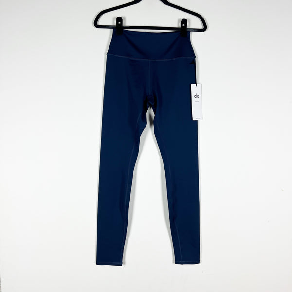 NEW Alo Yoga Women's High Waist Airlift Second Skin Leggings Navy Blue Large