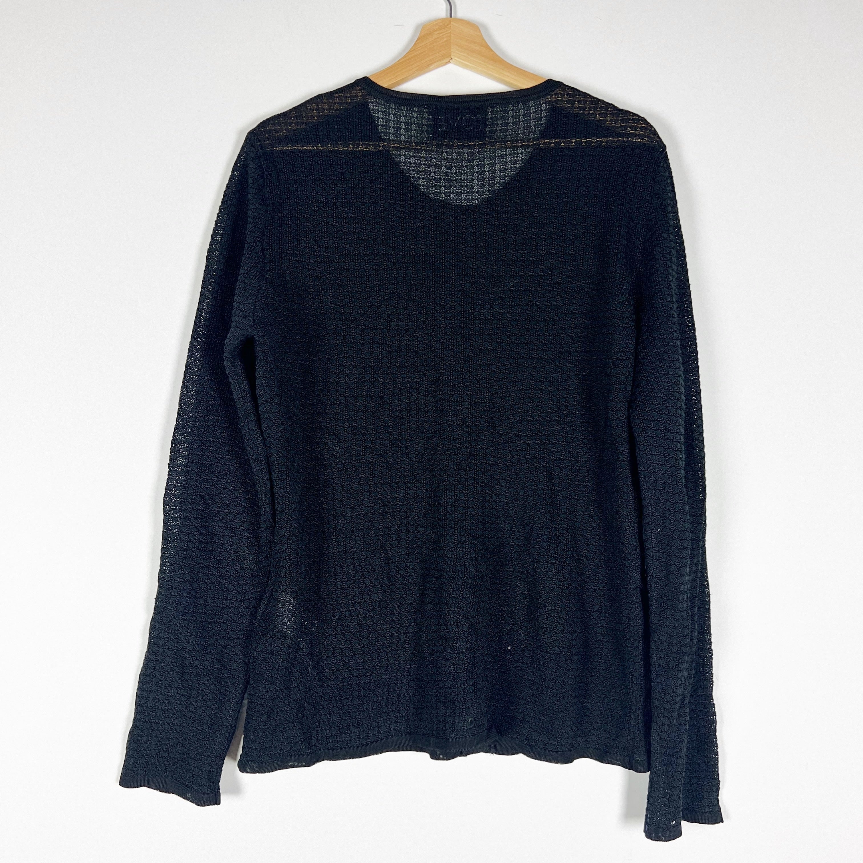 Tove Carrie Organic Cotton Linen Knit Stretch Button Front Cardigan Sweater XL