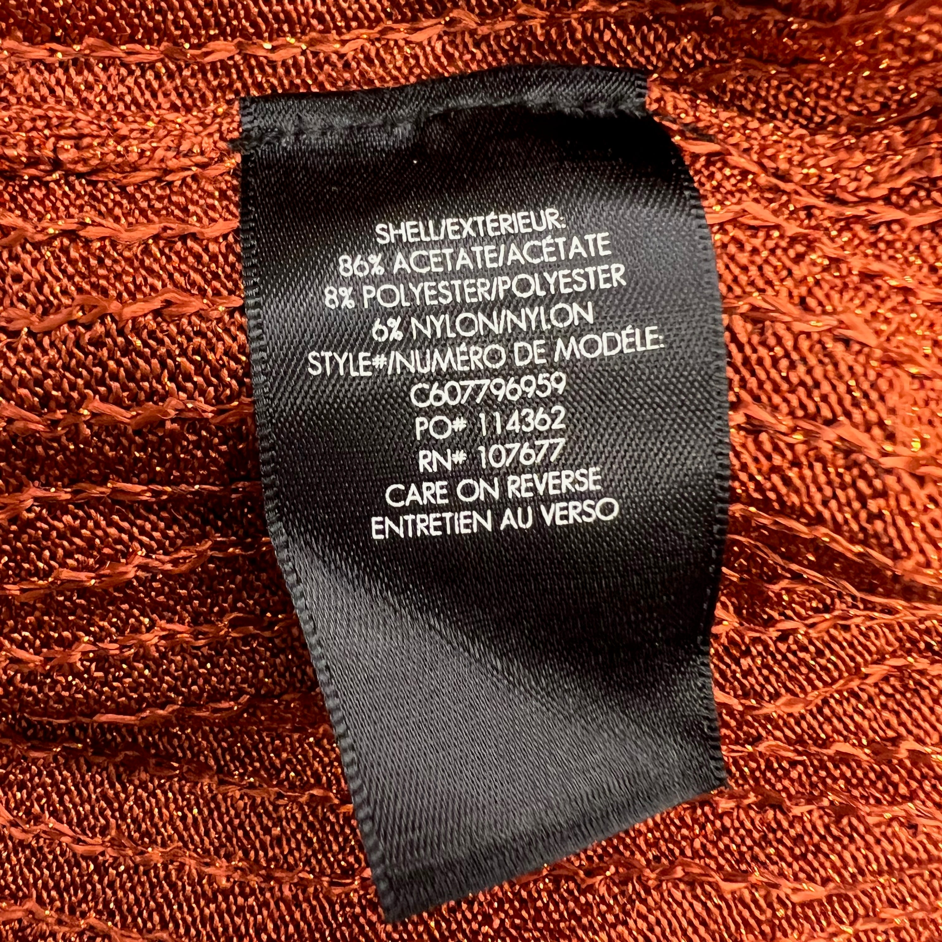 NEW Alice And Olivia Billi Slim Turtleneck Sweater In Copper In Burnt Orange M