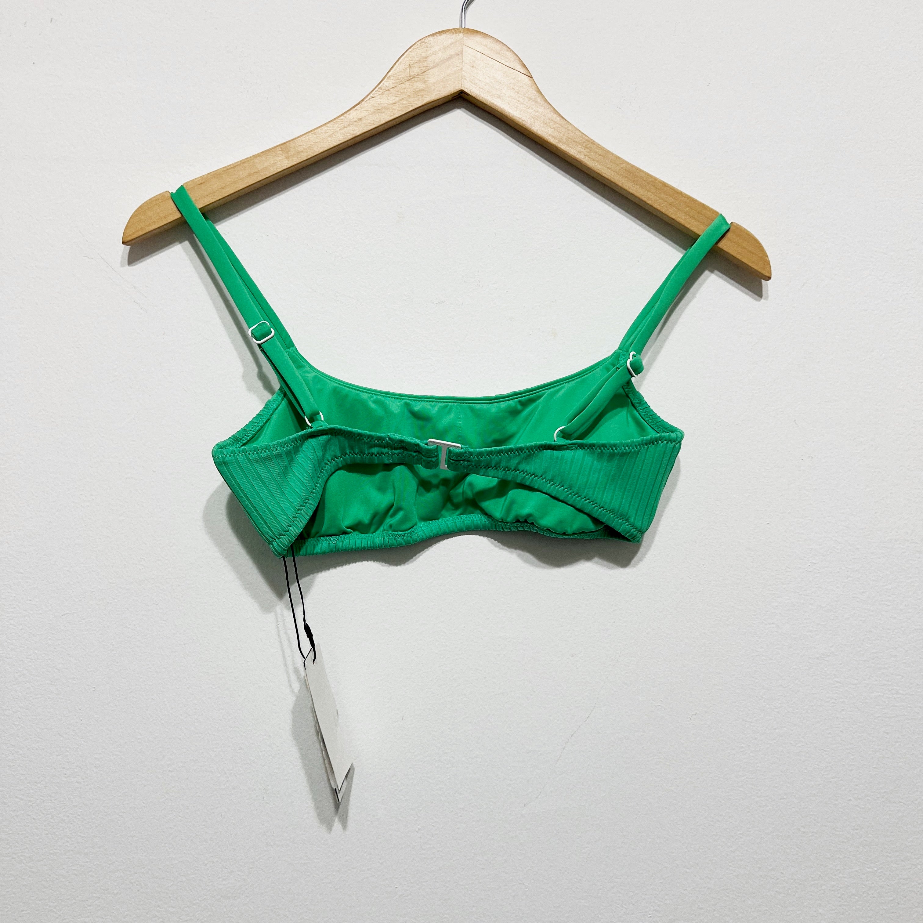 NEW Sanctuary Refresh Rib Convertible Bandeau Swim Bathing Suit Bikini Top Green