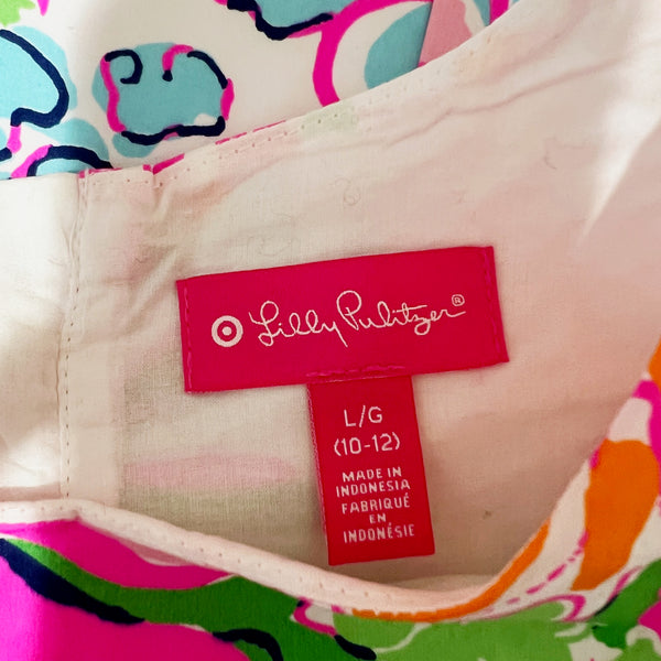 NEW Lilly Pulitzer x Target Girl's Cotton Nosey Posie Flower Mini Shift Dress