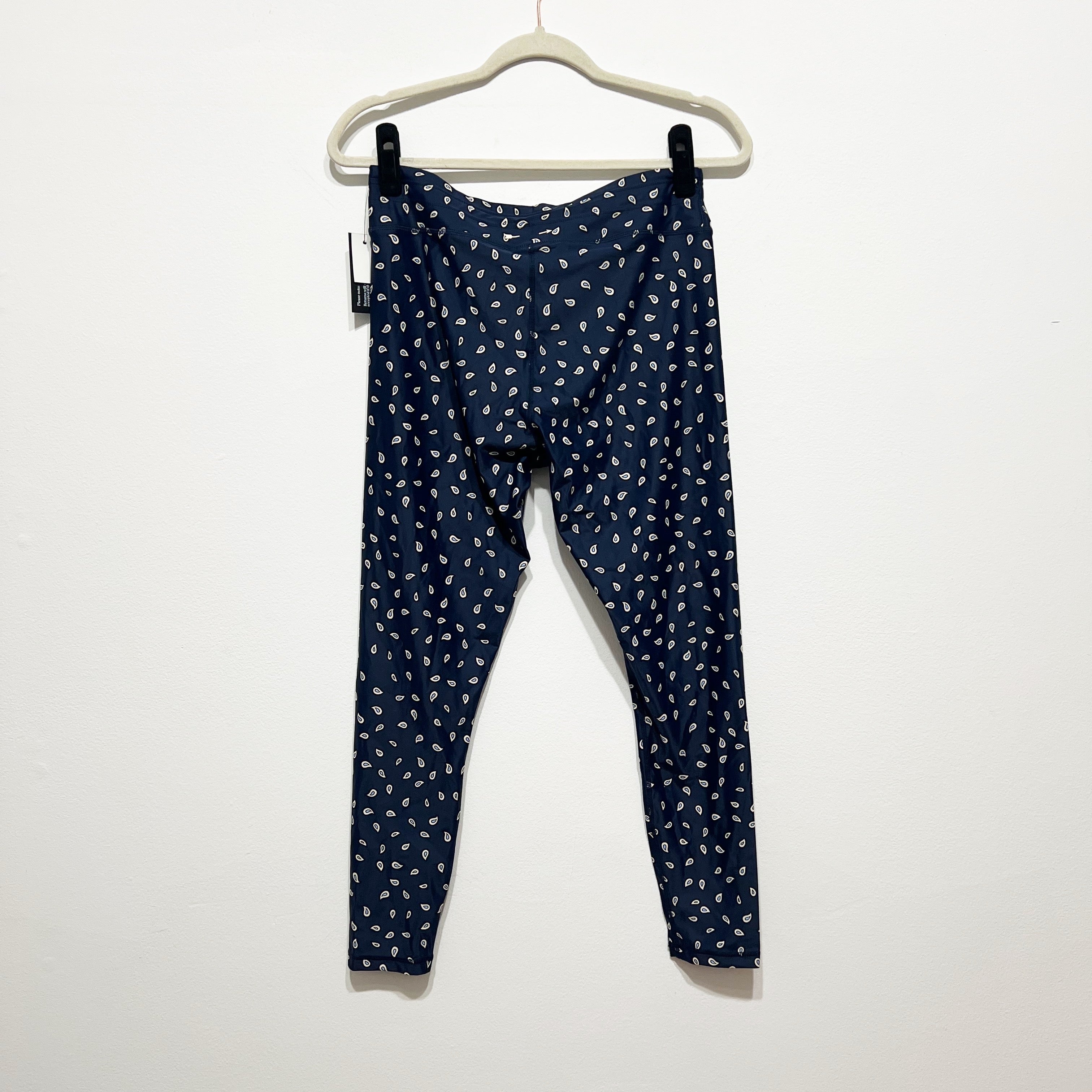 NEW The Upside Ditsy Paisley Midi Printed Stretch Recycled 7/8 Leggings Multi XL