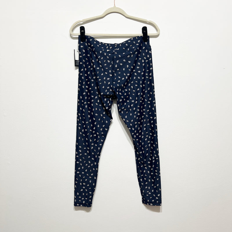 NEW The Upside Ditsy Paisley Midi Printed Stretch Recycled 7/8 Leggings Multi XL