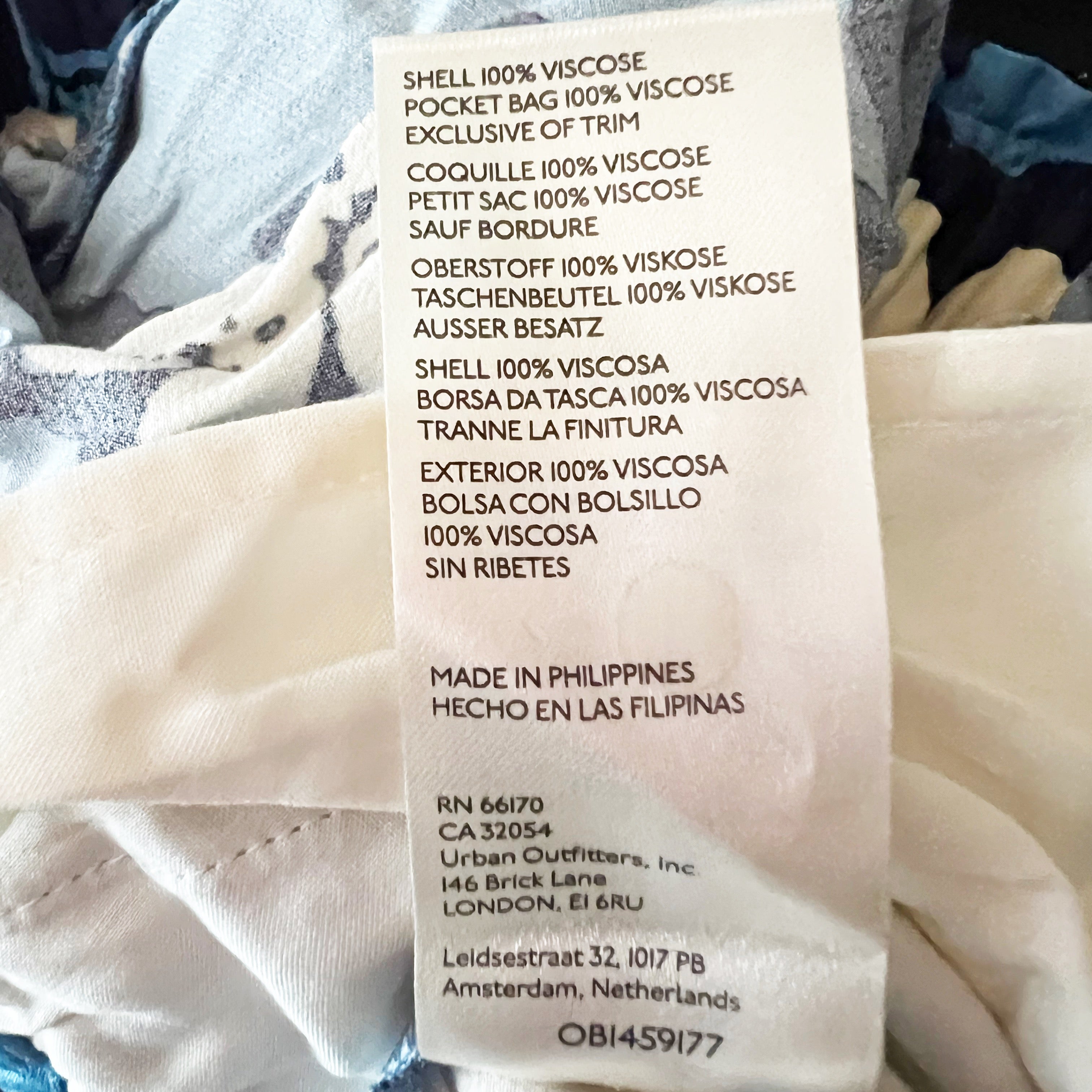 NEW Maeve Anthropologie Blue White Floral Flower Print Pattern Mini Ruffle Short