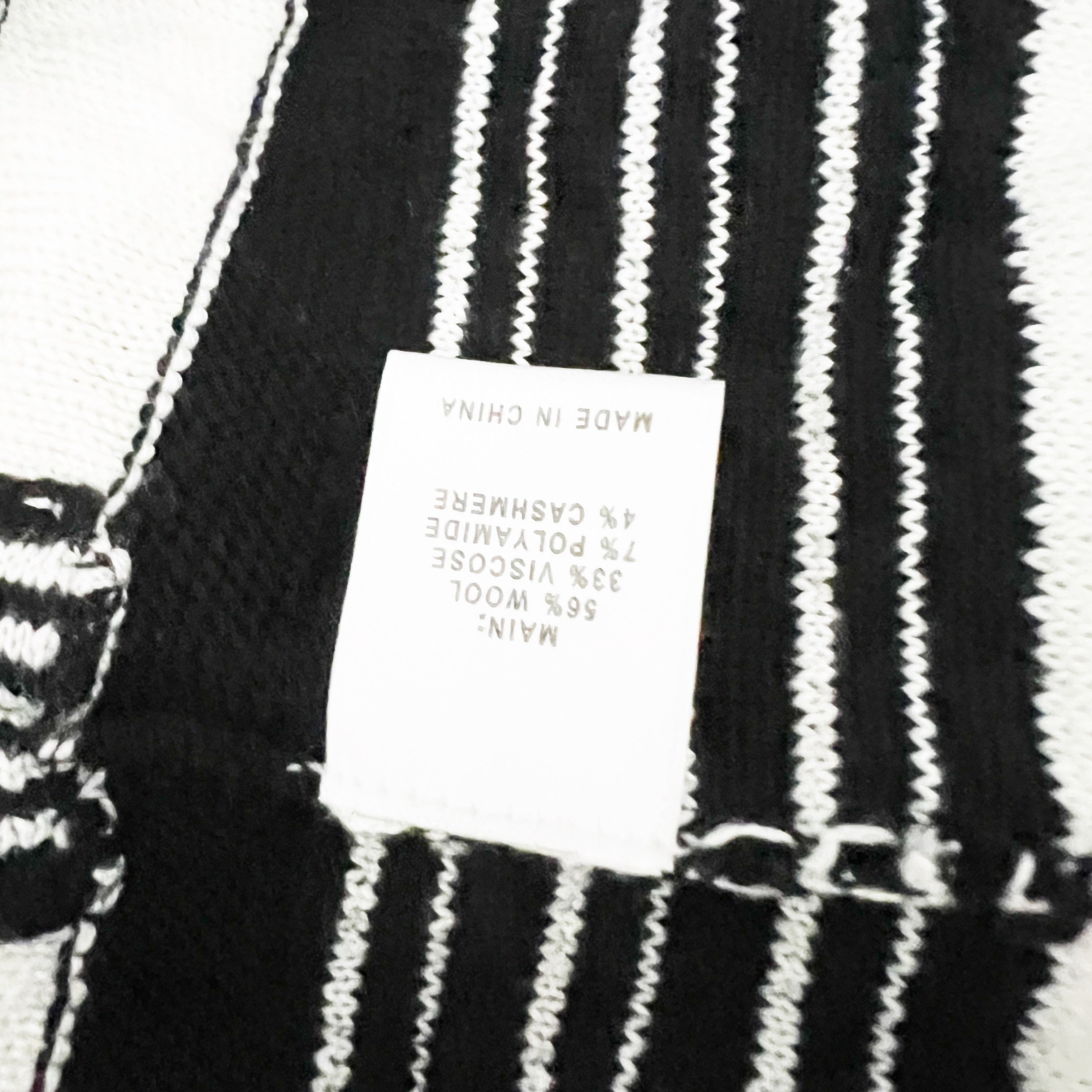 St. John Women's Wool Cashmere Knit Stretch Textured Woven Hoodie Sweater Large