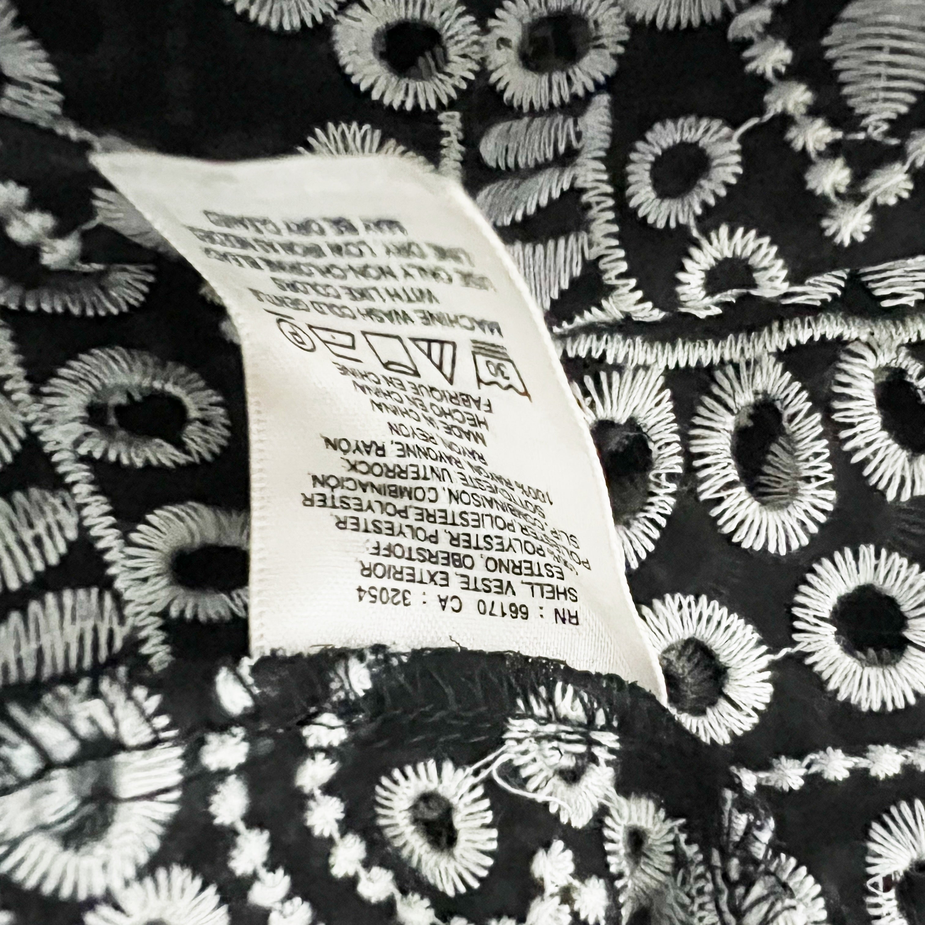 NEW Akemi Kin Anthropologie Brooke Eyelet Embroidered Pullover Tunic Dress Black