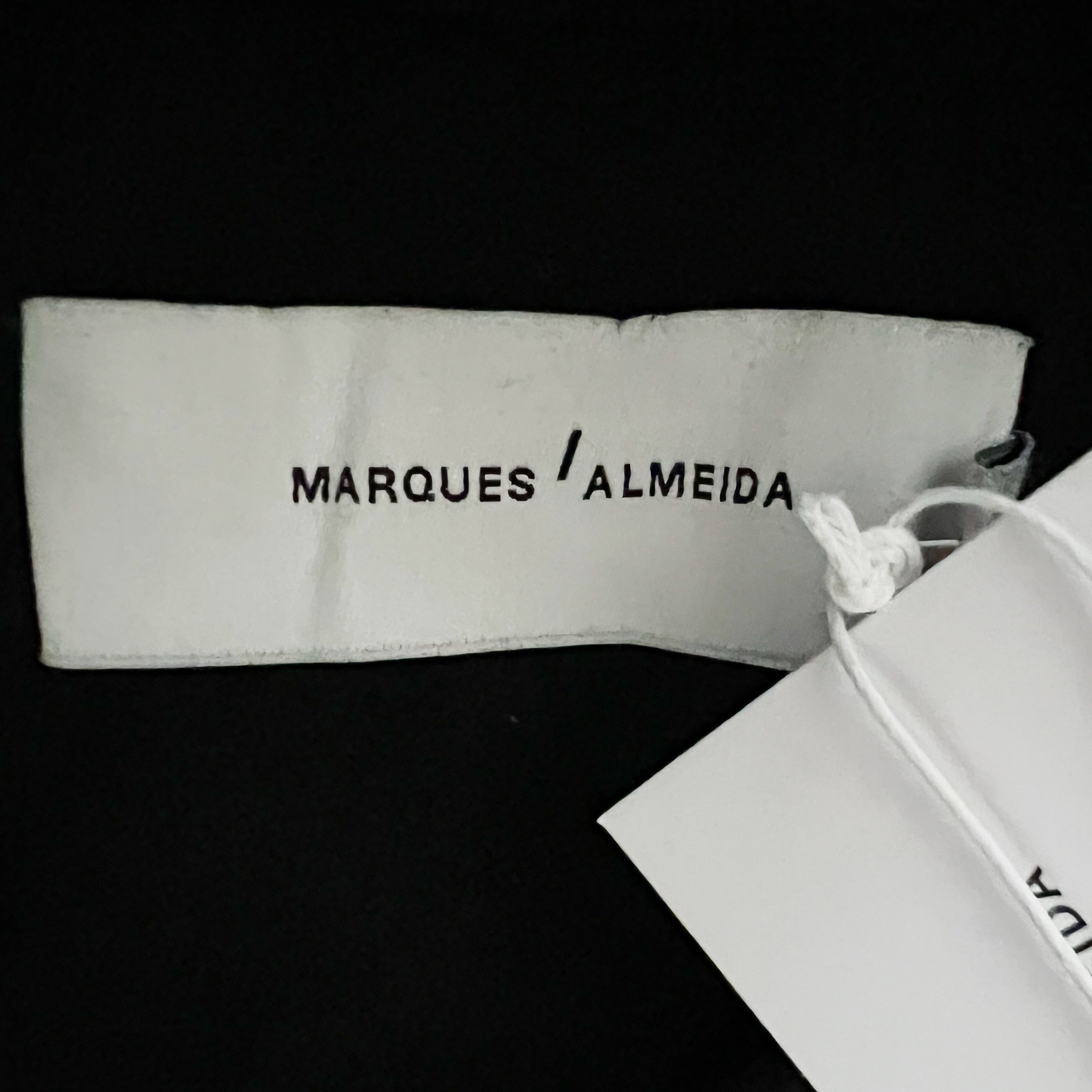 NEW Marques Almeida Cotton Denim Sleeveless Halter Neck Embellished Tank Top L