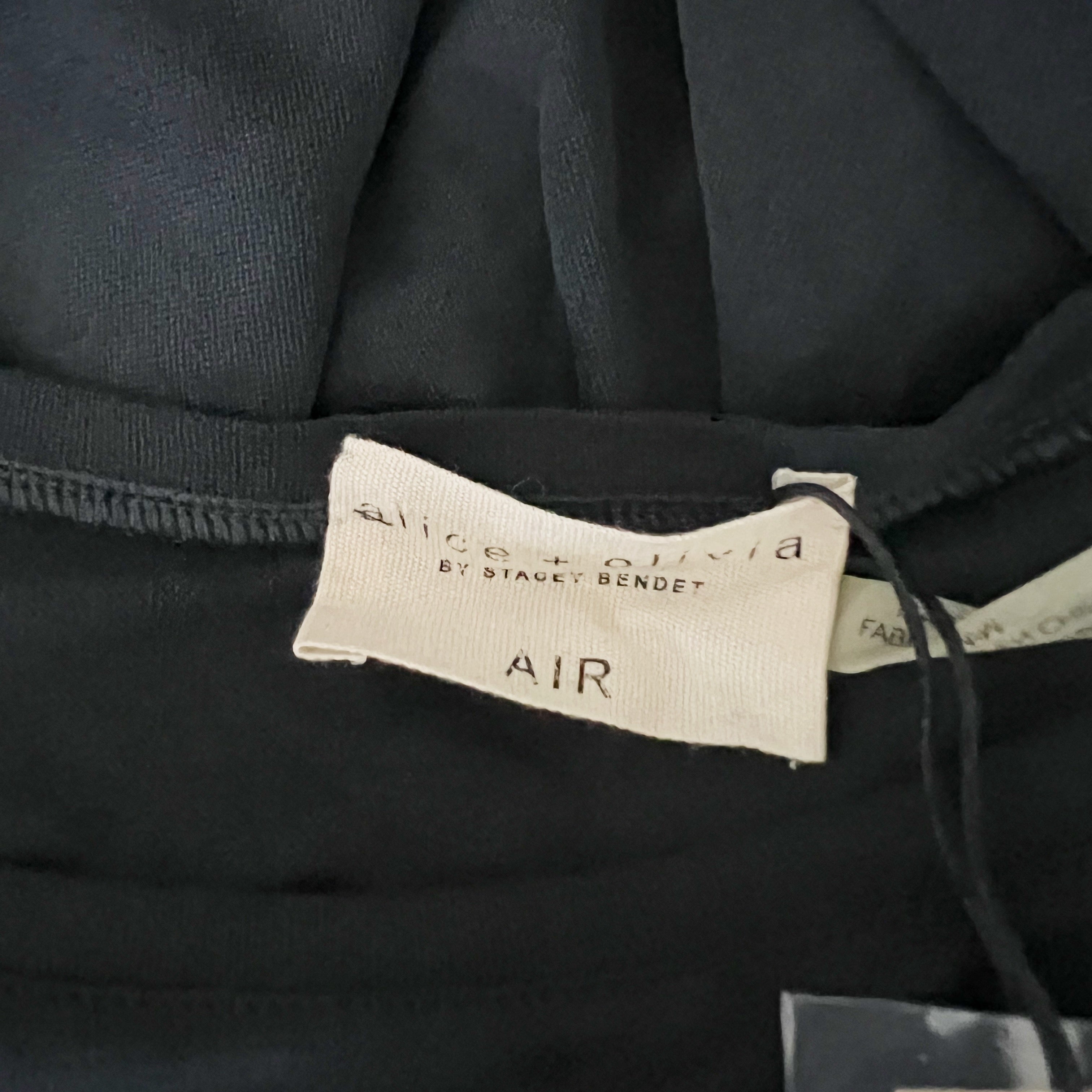 NEW Alice And Olivia Air Modal Ultra Soft Lightweight Pullover Mini Dress Black