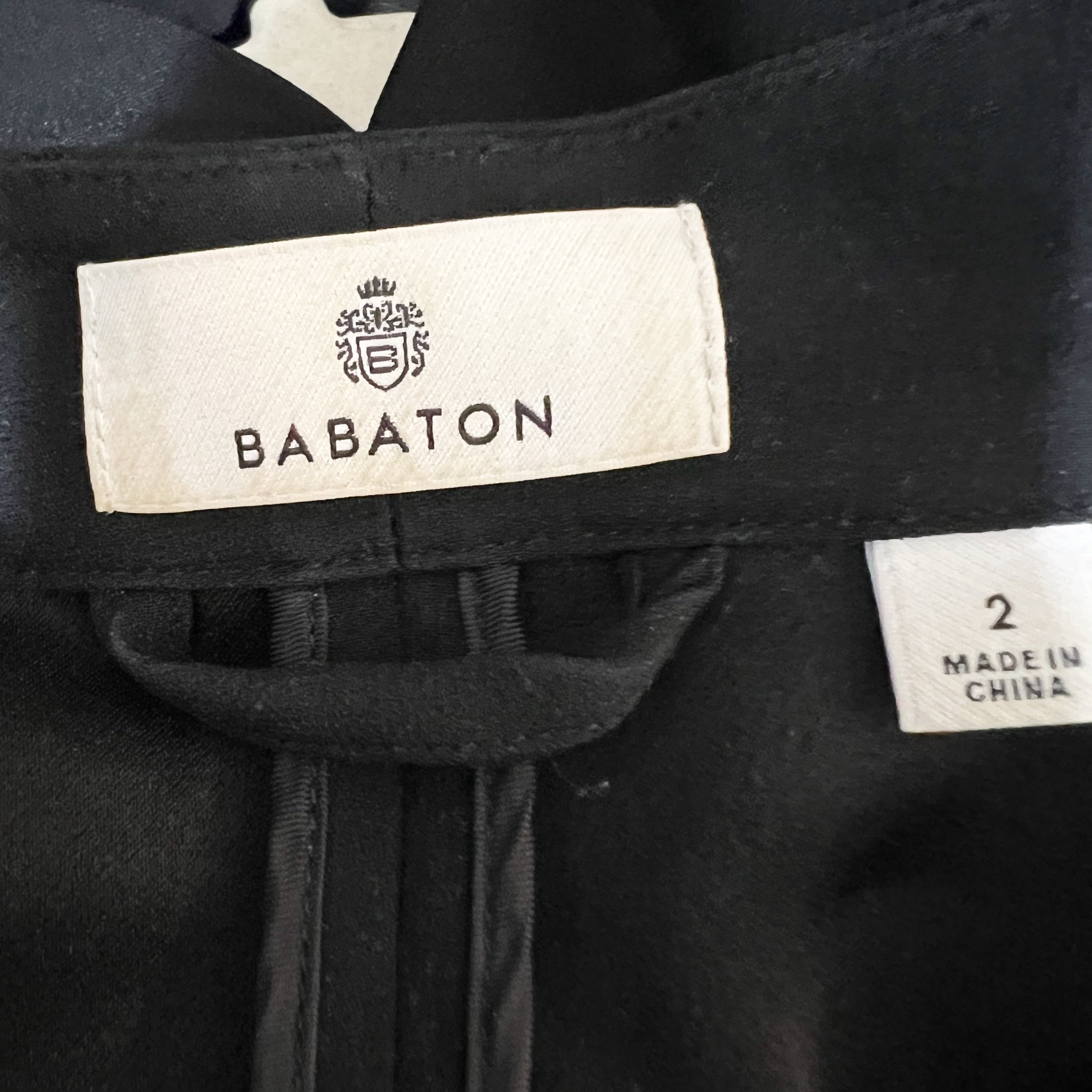 Babaton Aritzia Power Hip Open Front Ruched Quarter Sleeve Blazer Jacket Black 2