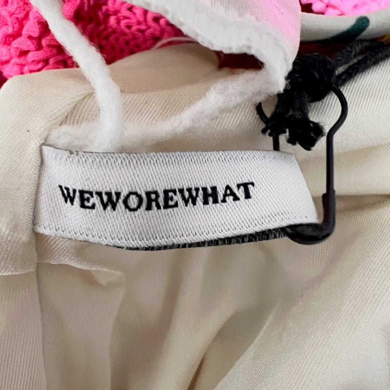 NEW We Wore What Ruched Cup Sunflower Floral Print One Piece Bathing Swimsuit S