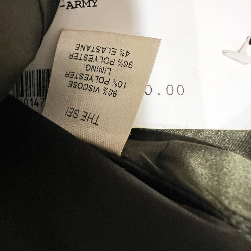 NEW The SEI Curved Top Boned Strapless Bustier Tank Top Army Green 2