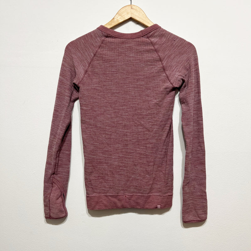 Lululemon Swiftly Wool Pullover Long Sleeve Crew Neck Shirt Top Moss Rose White