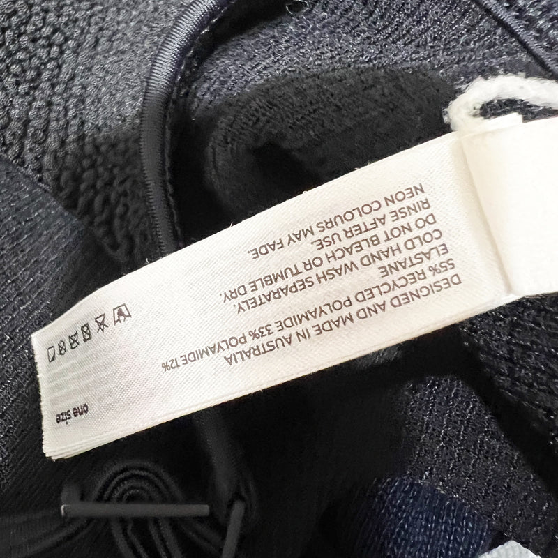 Bond Eye The Saint Bound Crinkle Smocked Stretch Swim Bathing Suit Bikini Top OS