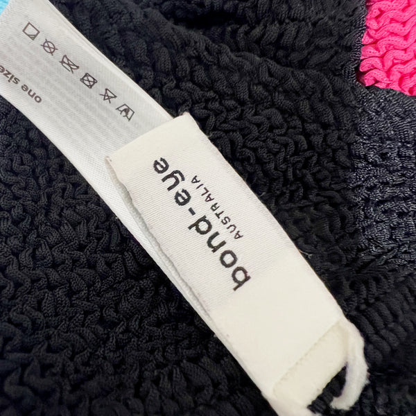 Bond Eye Women's Smocked Stretch Swim Bathing Suit Bikini Bottom Solid Black OS