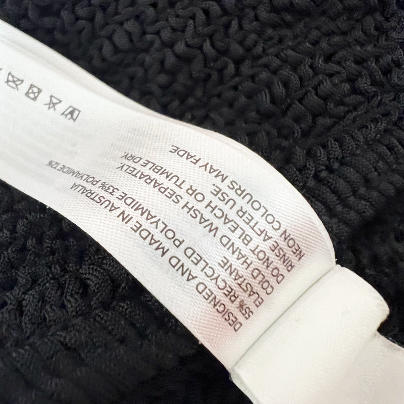 Bond Eye Women's Smocked Stretch Swim Bathing Suit Bikini Bottom Solid Black OS