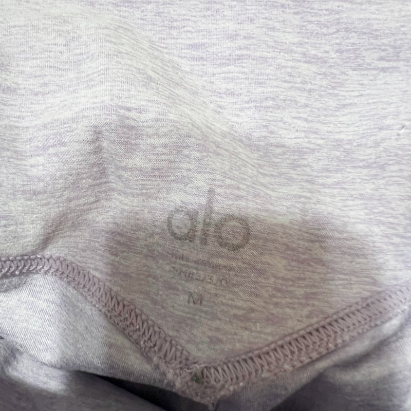 Alo Yoga Women's High Waist Alosoft Ribbed Waist Lounge Leggings Lilac Purple M