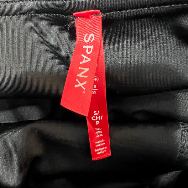 Spanx Women's Faux Vegan Patent Leather High Waisted Skinny Leggings Pants Black