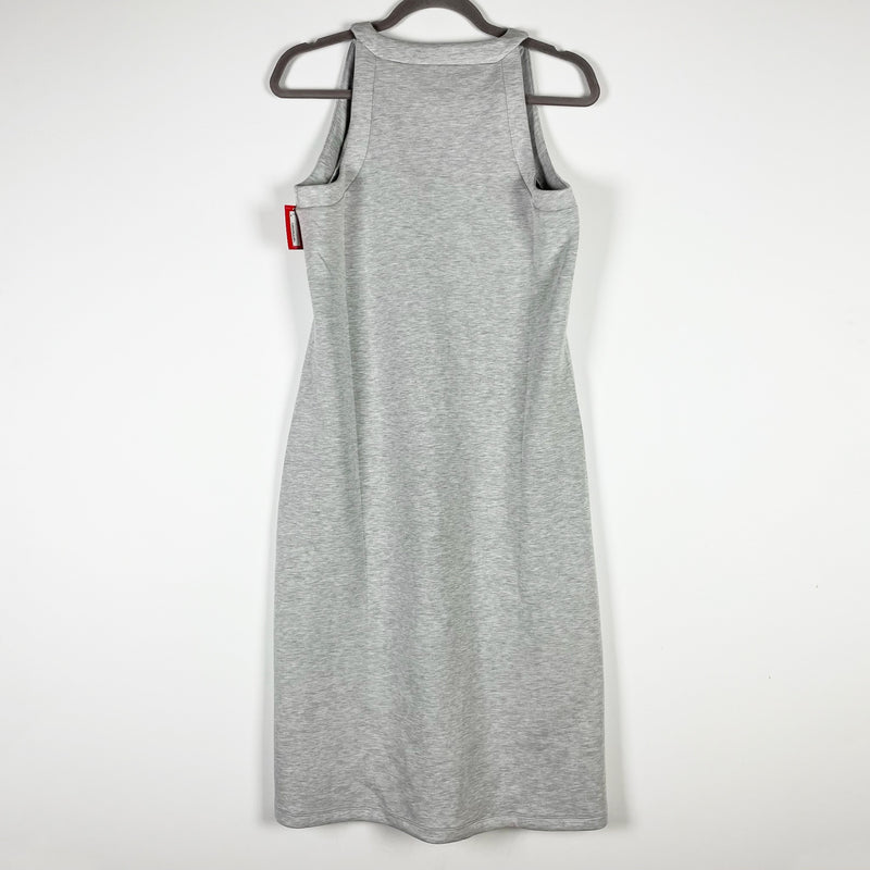 NEW Spanx AirEssentials Side Stripe Tank Midi Dress Light Heather Gray M