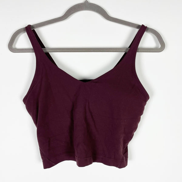 Lululemon Women's Align Fabric Athletic Work Out Tank Top Garnet Burgundy 8