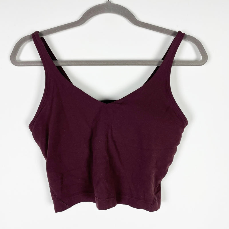 Lululemon Women's Align Fabric Athletic Work Out Tank Top Garnet Burgundy 8