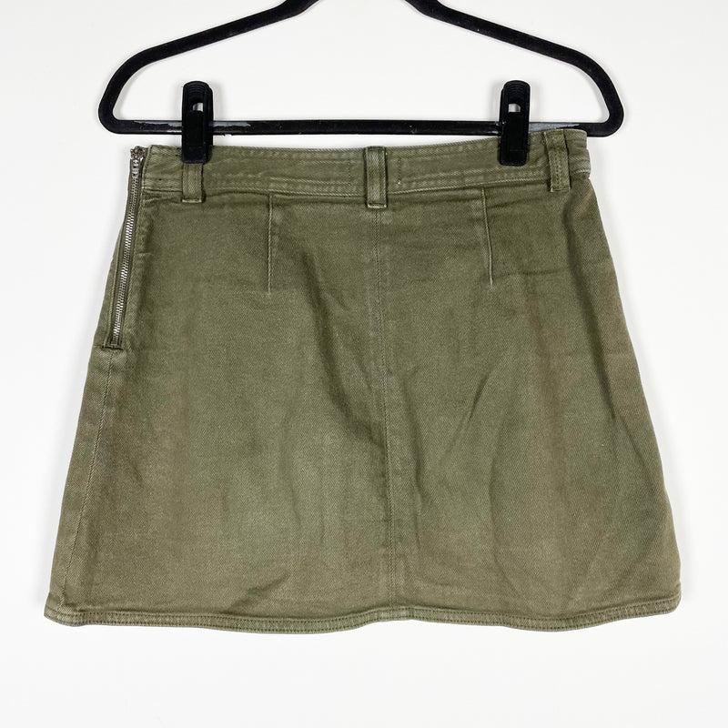 Wilfred Free Aritzia Penske Cotton Stretch Multi Pocket Cargo Mini Skirt Green 8