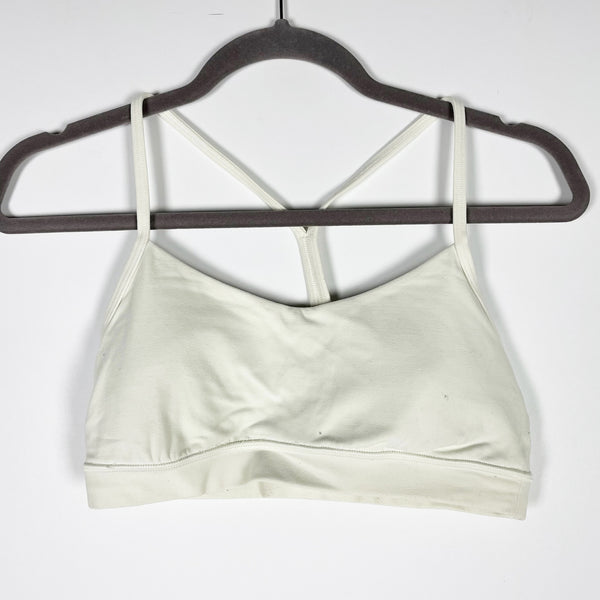 Lululemon Women's Flow Y Racerback Athletic Work Out Sports Bra White 8