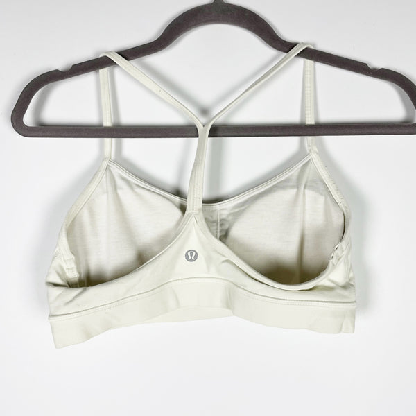 Lululemon Women's Flow Y Racerback Athletic Work Out Sports Bra White 8