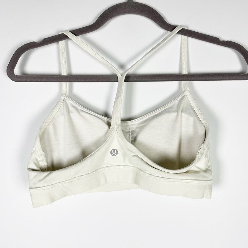 Lululemon Women's Flow Y Racerback Athletic Work Out Sports Bra White 8