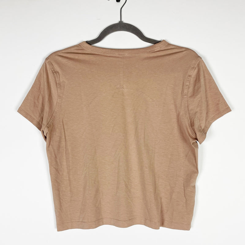 Lululemon Women's Classic Fit Cotton Blend Crew Neck Short Sleeve T-Shirt Brown