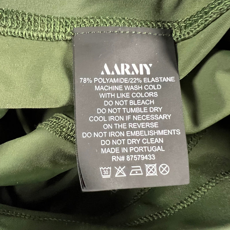 NEW AArmy Chelsea High Rise Drawstring Waist Athletic Work Out Leggings Green M