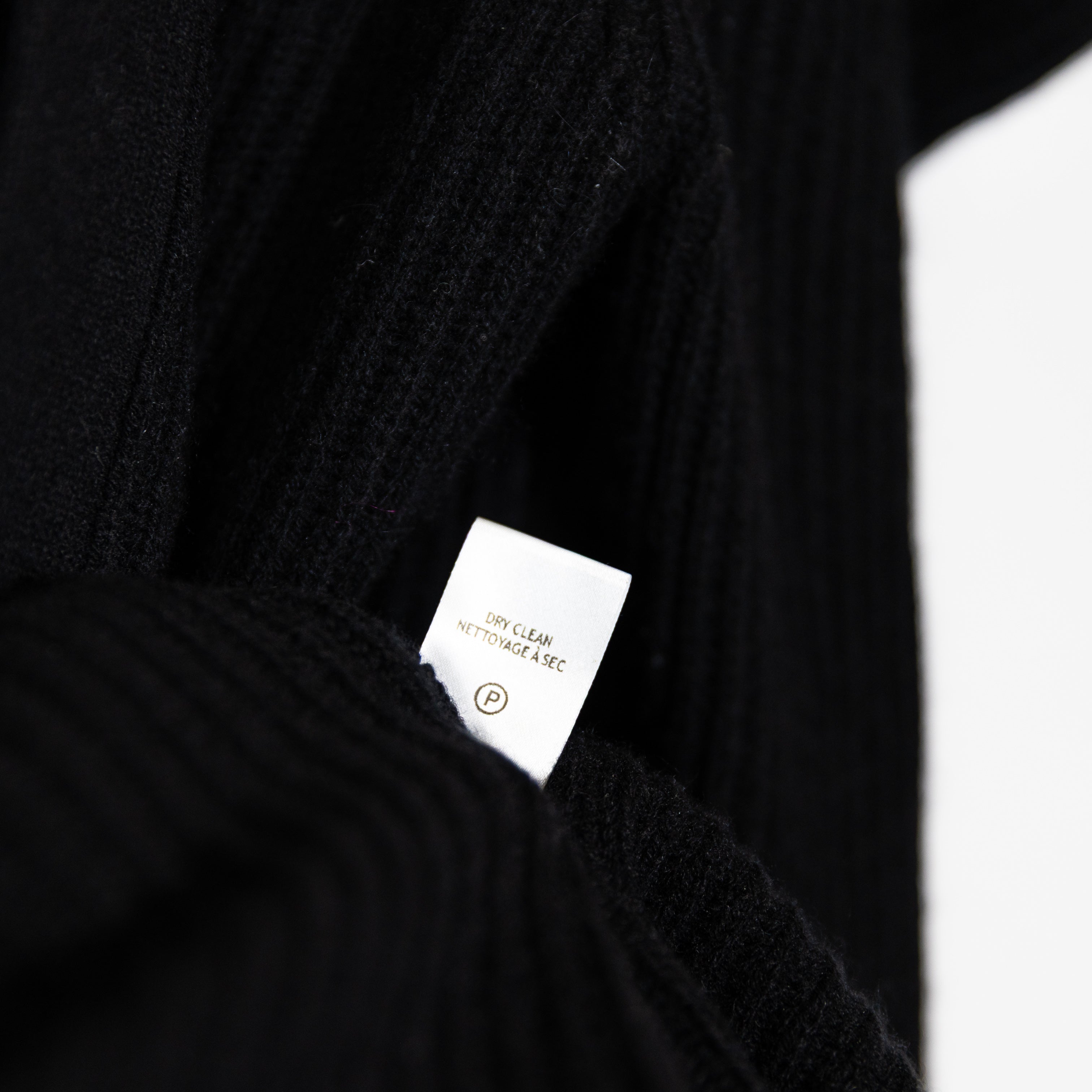 NEW A.L.C. Dion Wool Cashmere Ribbed Knit Open Front Cardigan Sweater Black L
