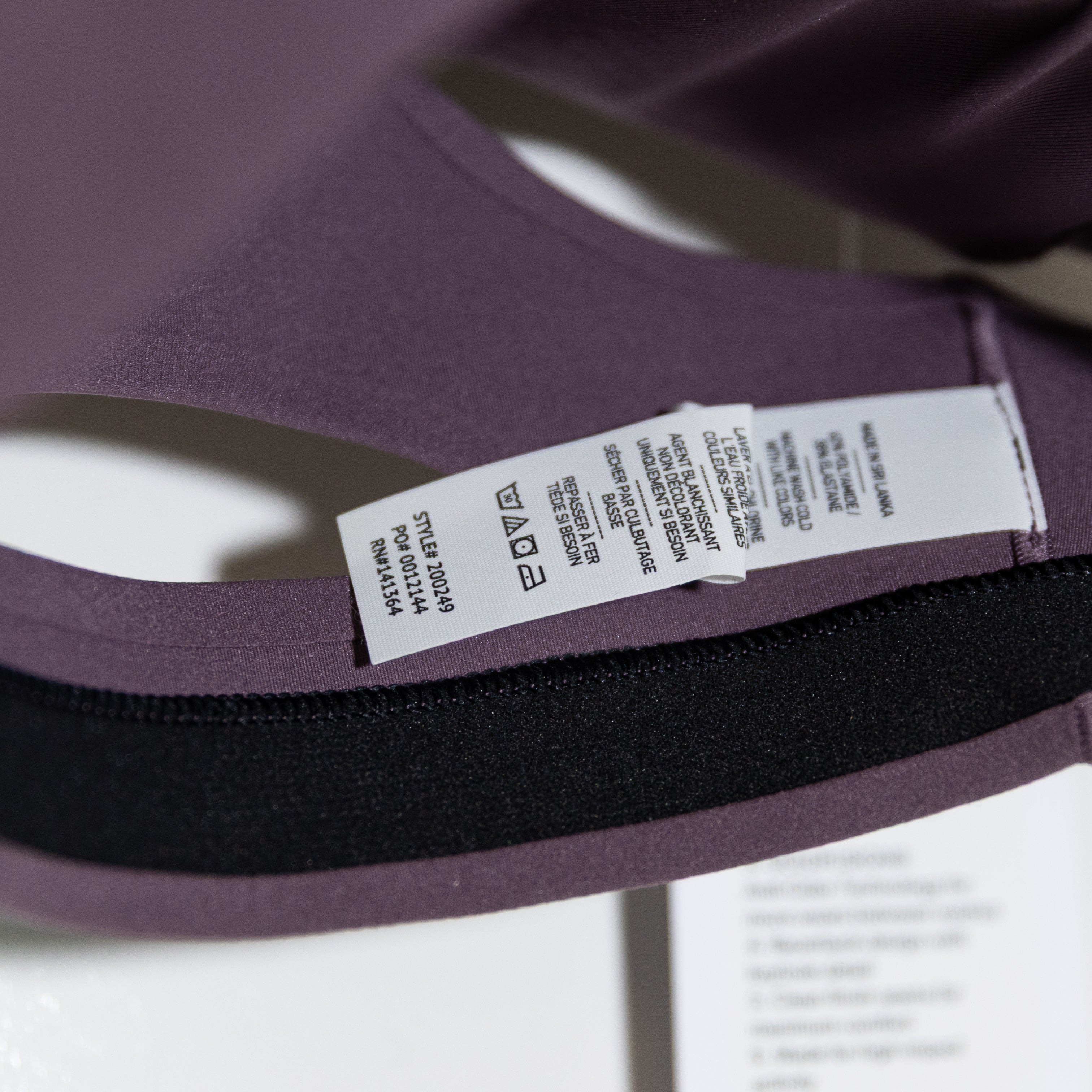 NEW Rhone Defy Racerback Athletic Work Out Sports Bra Dark Plum Purple XS
