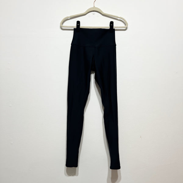 Alo Yoga Women's High Waisted Athletic Work Out Leggings Solid Black Small