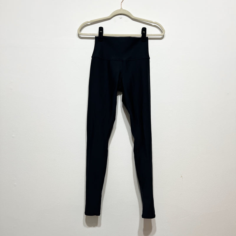 Alo Yoga Women's High Waisted Athletic Work Out Leggings Solid Black Small