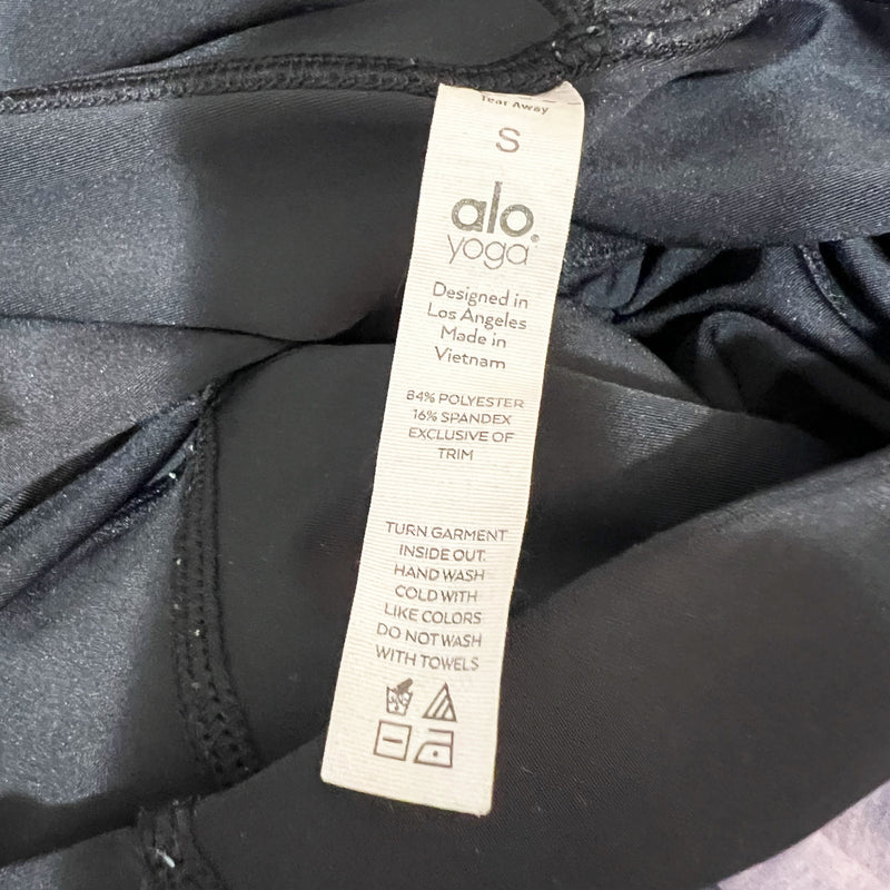 Alo Yoga Women's High Waisted Athletic Work Out Leggings Solid Black Small