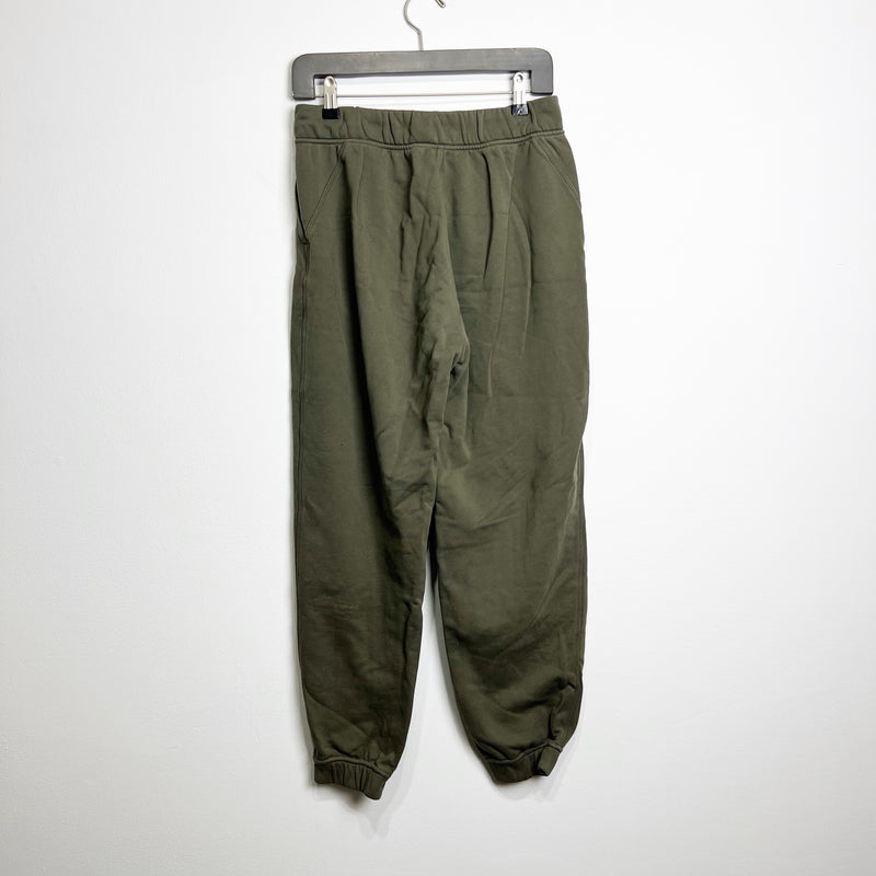 Lululemon Women's Relaxed High-Rise Cropped Terry Lined Jogger Sweat Pants Green