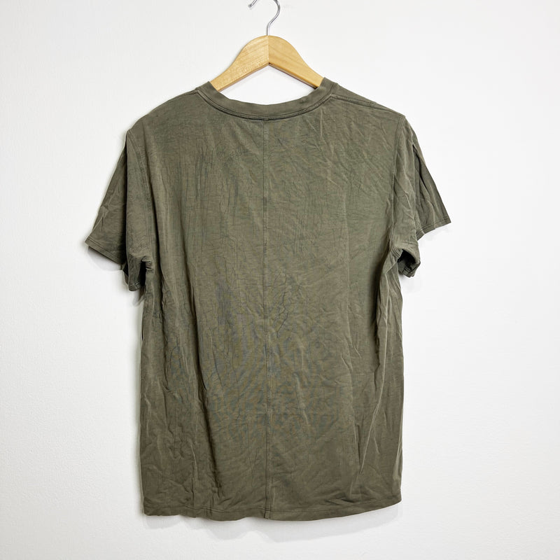 Lululemon Women's All Yours Crew Neck Short Sleeve Tee Shirt Green Crackle Small