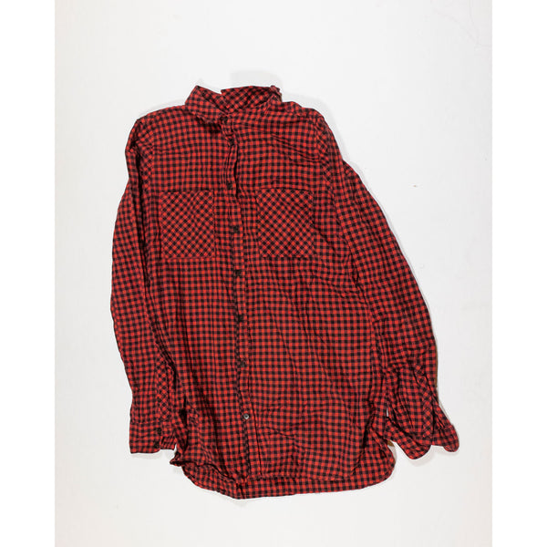 J. Crew Boy Fit Buffalo Check Print Pattern Collared Button Down Cotton Blouse