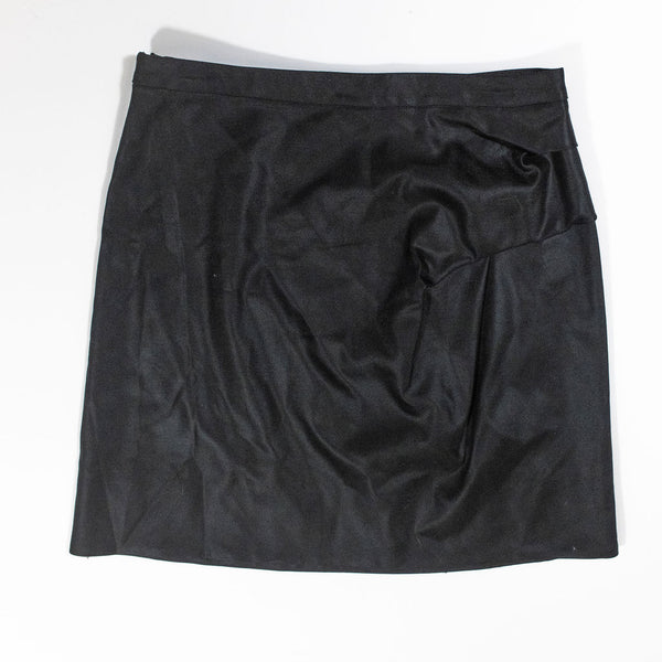 Marc By Marc Jacobs Solid Black Pin Tuck Draped Mini Skirt 6