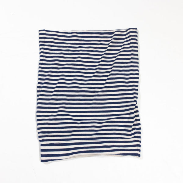 Madewell Women's Stretch Blue White Stripe Print Pattern Pull On Mini Skirt XS