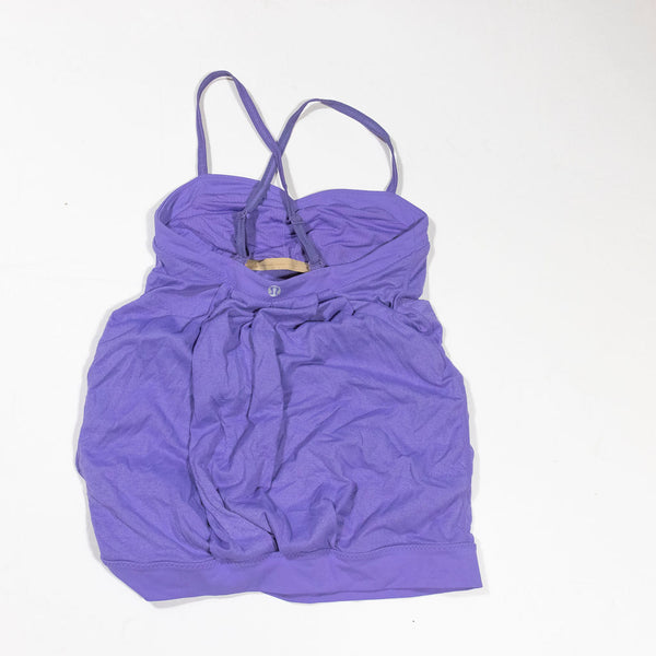 Lululemon Women's Pure Focus Convertible Athletic Work Out Tank Top Grapeseed 2