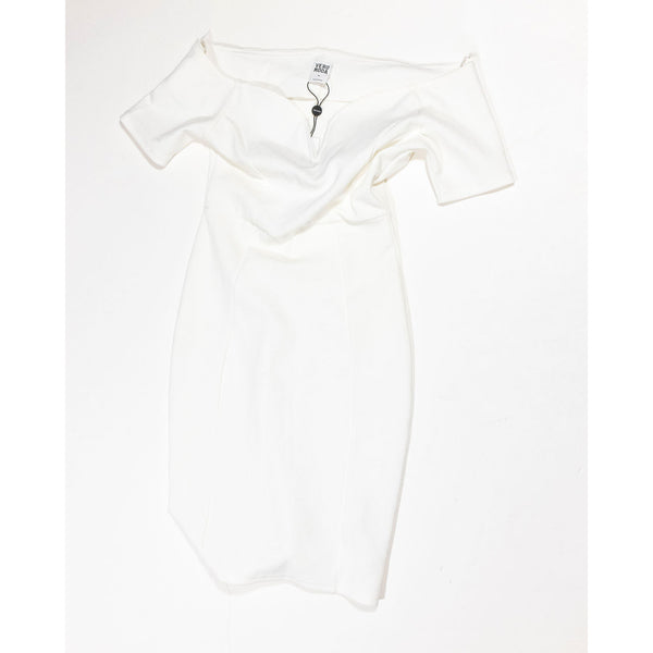 NEW Vero Moda Holly Crepe Off The Shoulder Mini Cocktail Party Dress Snow White