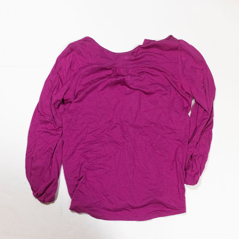 Ella Moss Jersey Knit Stretch Ultra Soft Quarter Sleeve V Neck Pullover Blouse