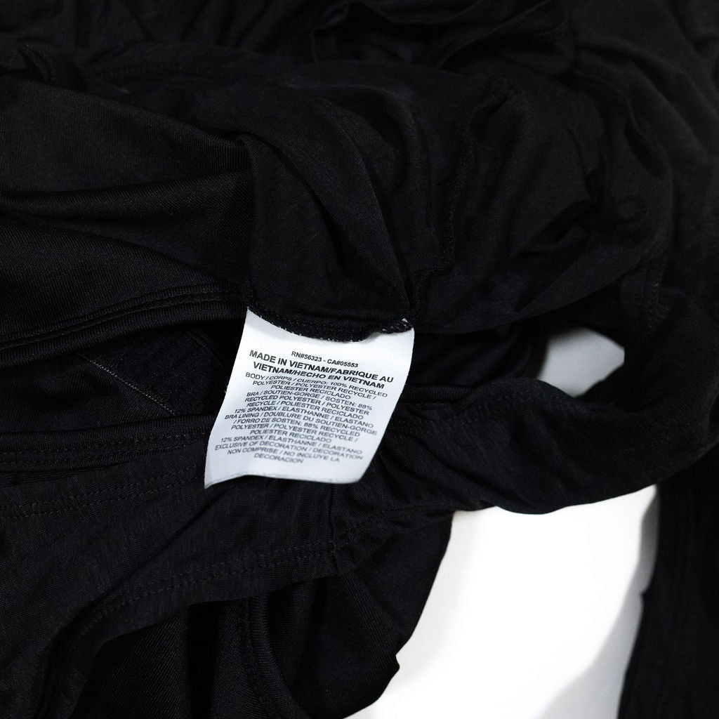 Nike Women's Running Athletic Work Out Overlay Tank Top Swoosh Logo Black Medium