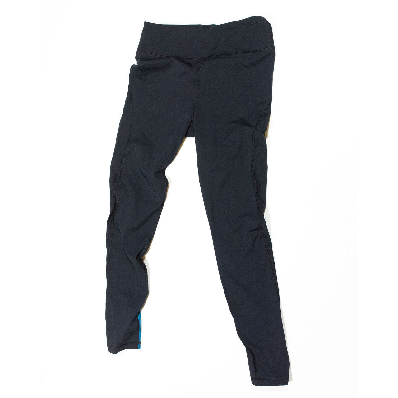 Alala Women's Heroine Tight Perforated Athletic Work Out Crops Pants Black Blue