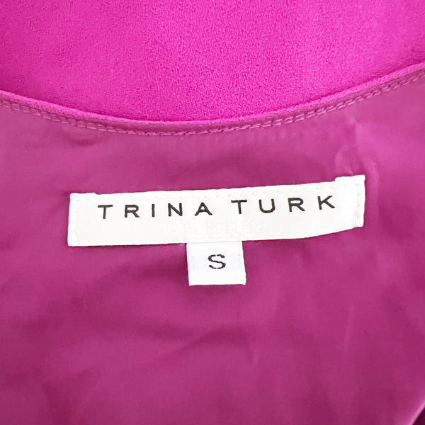 Trina Turk Nara Scoopneck Adjustable Tank Strap Pullover Slip Mini Dress Purple