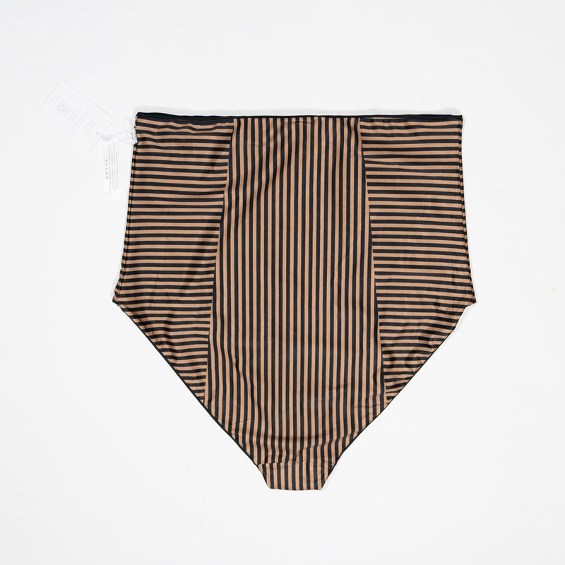 NEW Baiia Valencia Reversible Striped Print High Waisted Swim Bikini Bottom 22