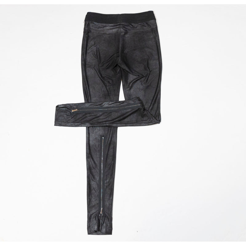 BCBGMaxAzaria Faux Vegan Leather Ankle Zipper Python Embossed Leggings Pants XS