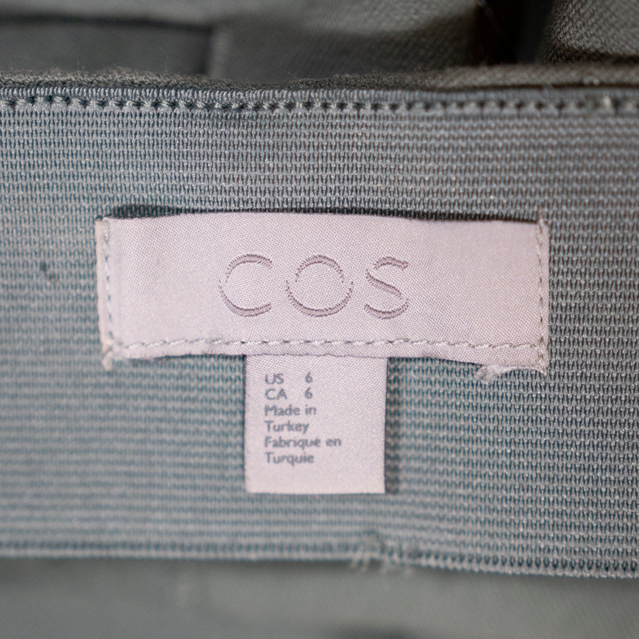 COS Cotton Stretch Mid Rise Ankle Crop Side Zip Detail Skinny Casual Pants 6