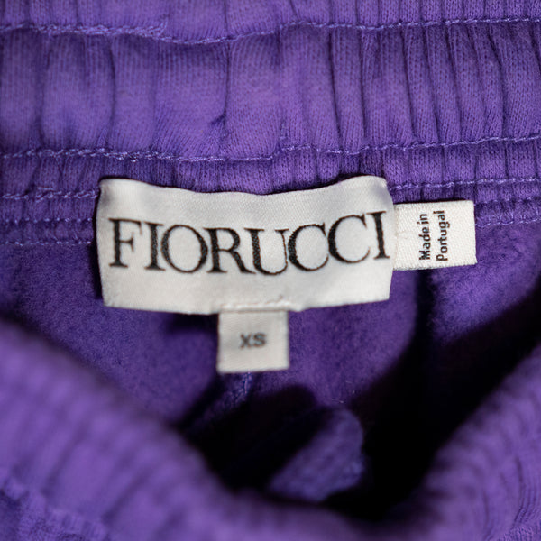 Fiorucci Ciao Cotton Made In Italy Pull On Joggers Sweatpants Yellow Purple XS